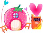 イチゴの見た目のガソリンスタンド